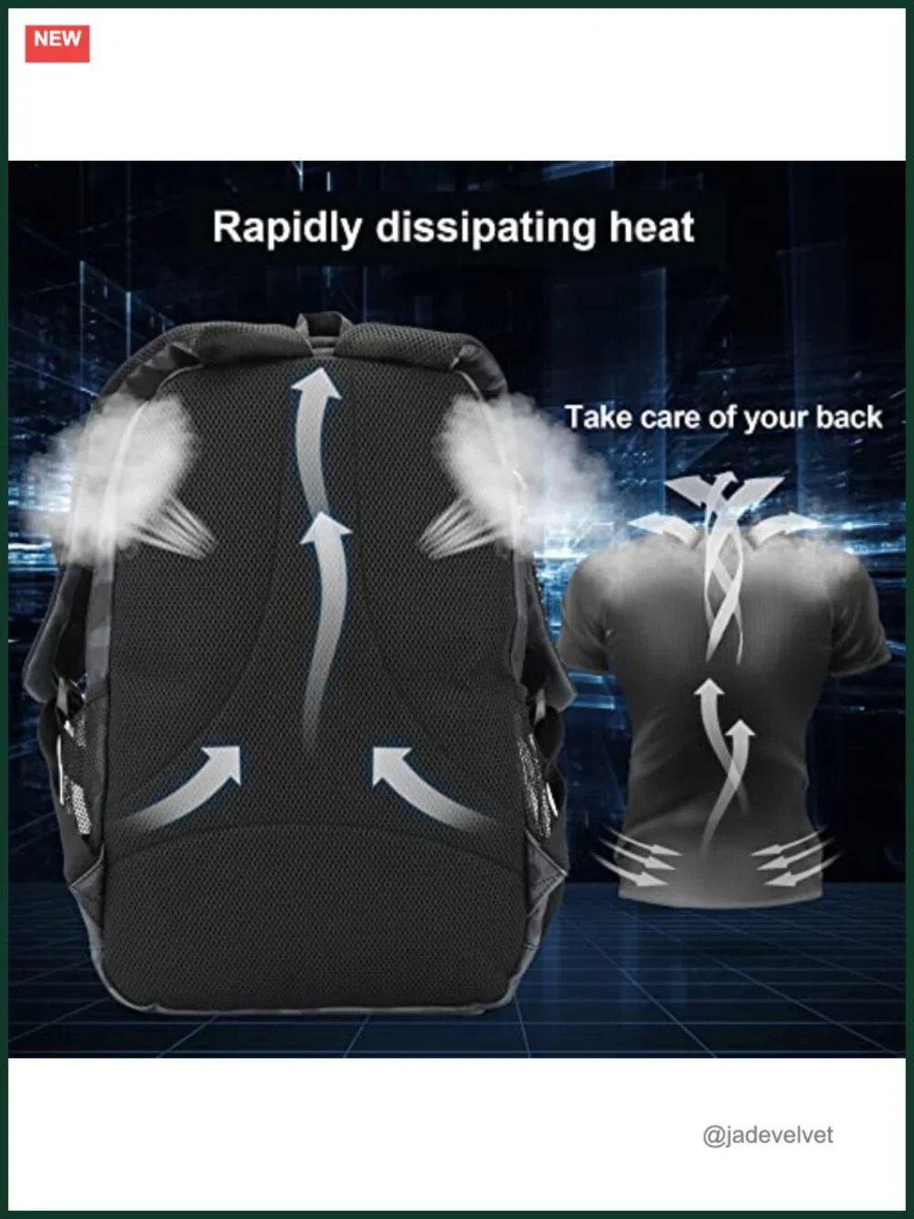Laptop Backpack Waterproof Nylon School Travel